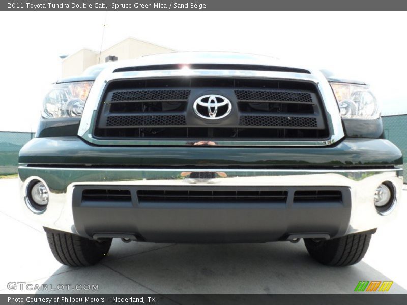 Spruce Green Mica / Sand Beige 2011 Toyota Tundra Double Cab