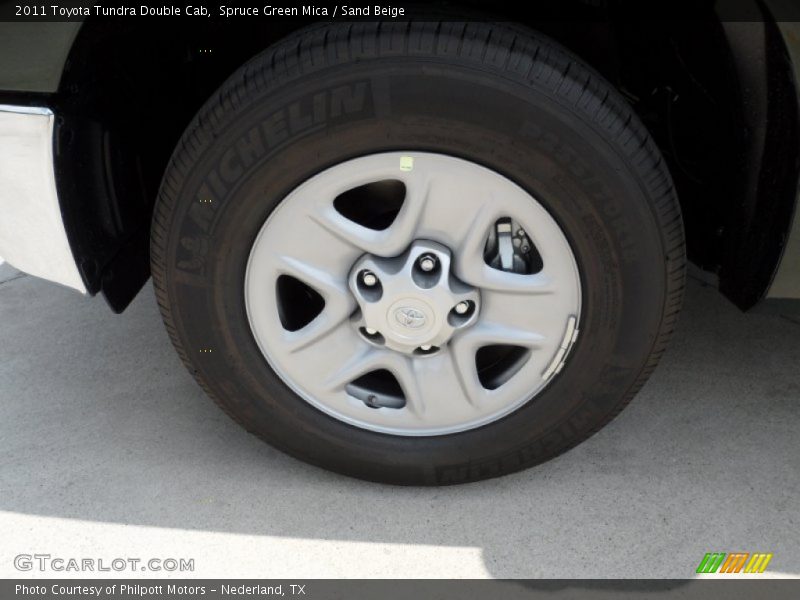 Spruce Green Mica / Sand Beige 2011 Toyota Tundra Double Cab
