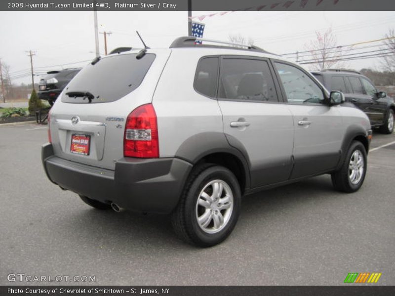 Platinum Silver / Gray 2008 Hyundai Tucson Limited 4WD