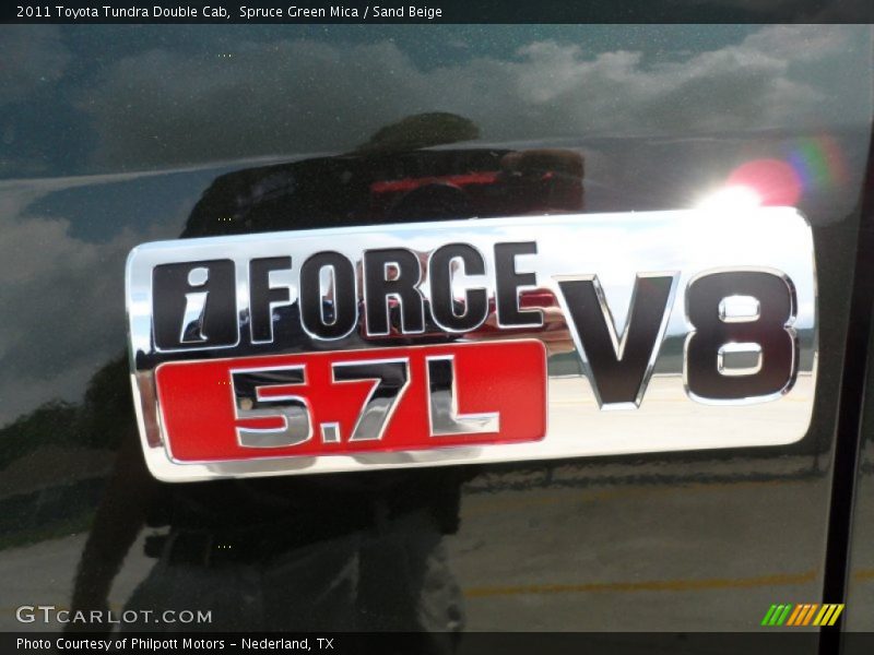Spruce Green Mica / Sand Beige 2011 Toyota Tundra Double Cab