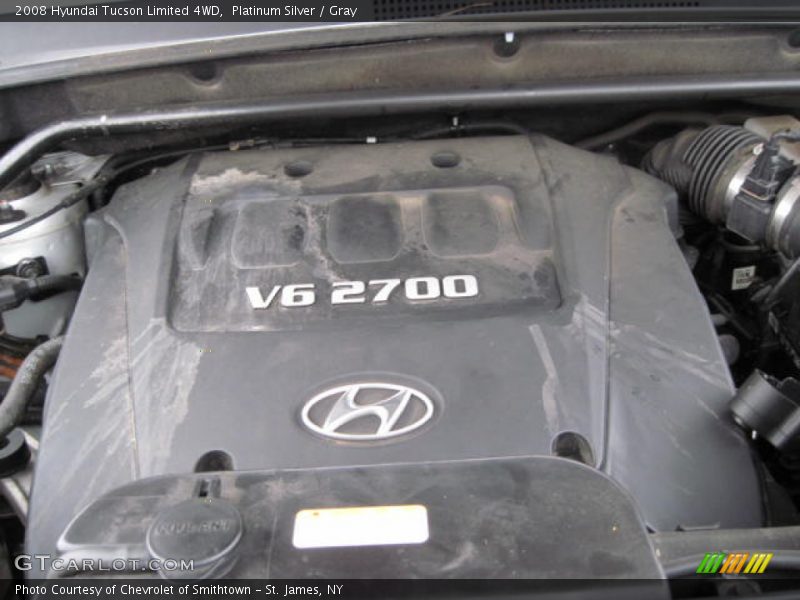 Platinum Silver / Gray 2008 Hyundai Tucson Limited 4WD