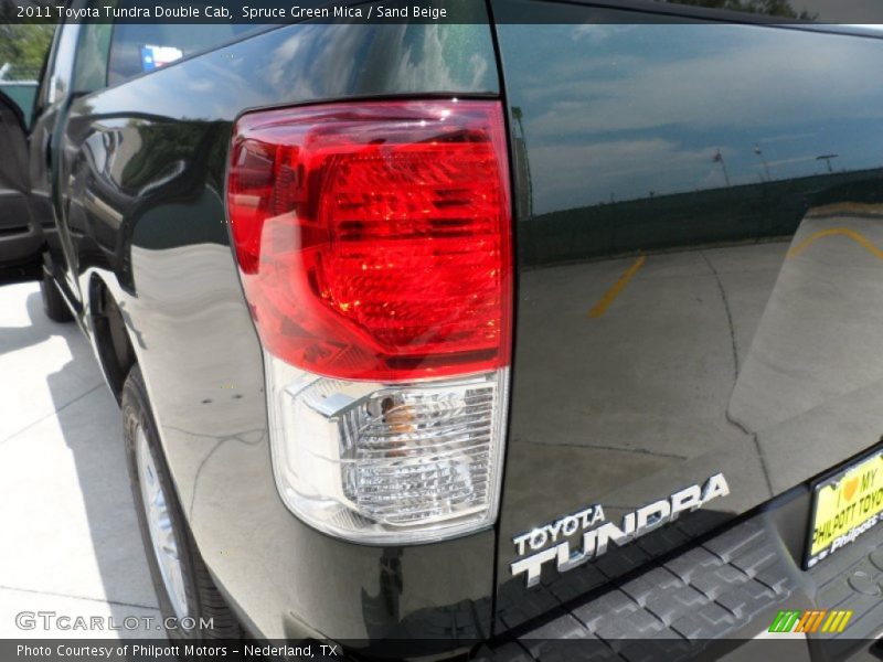 Spruce Green Mica / Sand Beige 2011 Toyota Tundra Double Cab