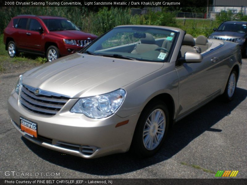 Light Sandstone Metallic / Dark Khaki/Light Graystone 2008 Chrysler Sebring Touring Convertible