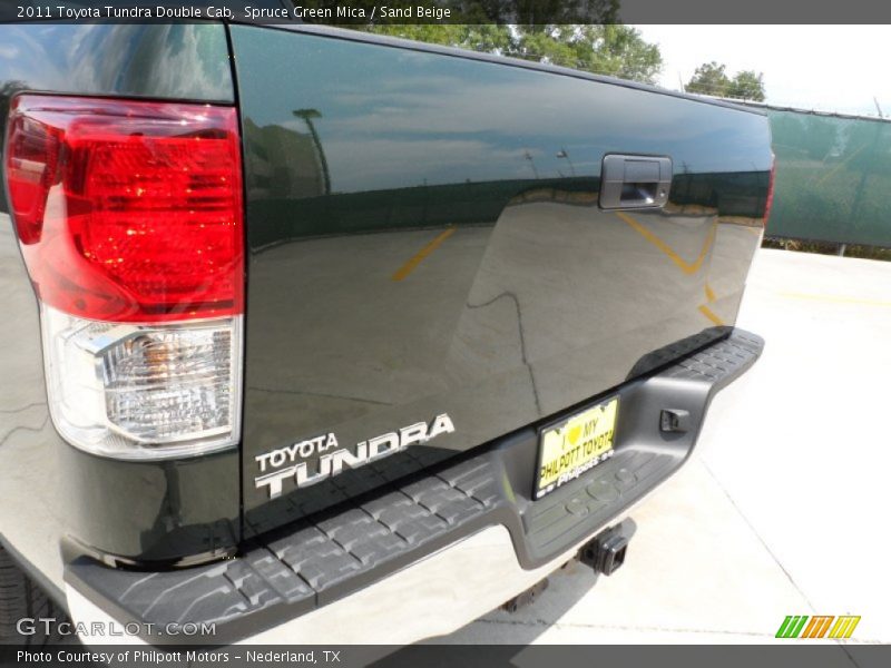 Spruce Green Mica / Sand Beige 2011 Toyota Tundra Double Cab