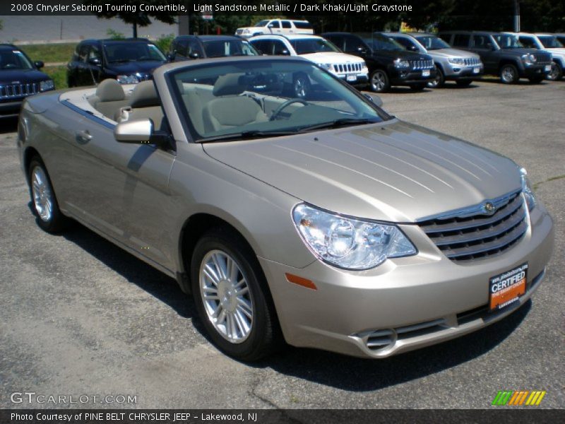 Light Sandstone Metallic / Dark Khaki/Light Graystone 2008 Chrysler Sebring Touring Convertible