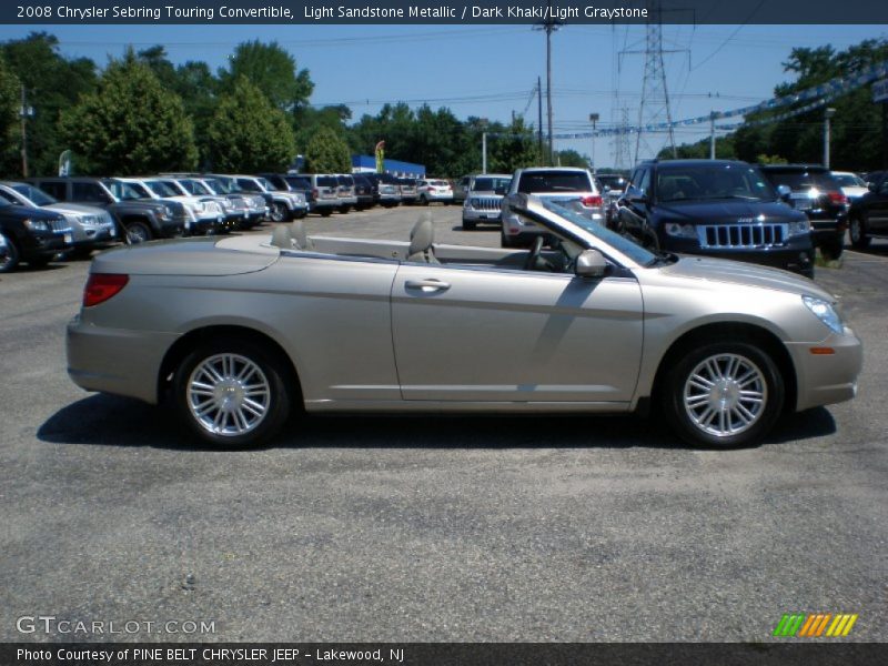 Light Sandstone Metallic / Dark Khaki/Light Graystone 2008 Chrysler Sebring Touring Convertible