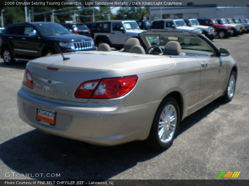 Light Sandstone Metallic / Dark Khaki/Light Graystone 2008 Chrysler Sebring Touring Convertible
