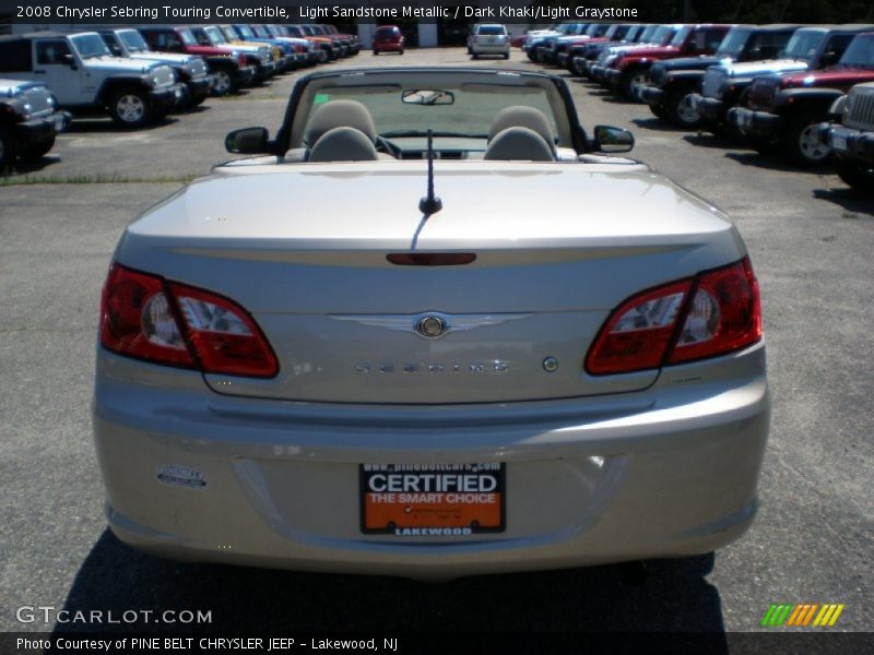 Light Sandstone Metallic / Dark Khaki/Light Graystone 2008 Chrysler Sebring Touring Convertible