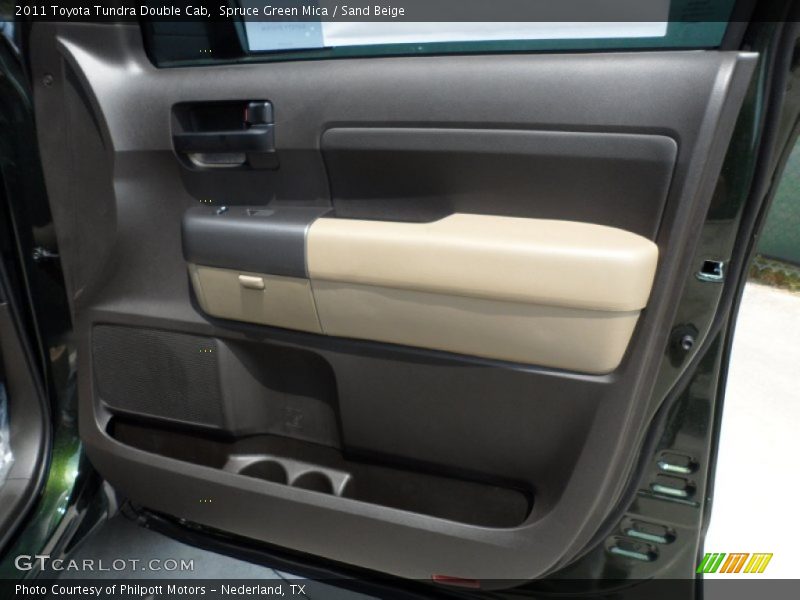 Spruce Green Mica / Sand Beige 2011 Toyota Tundra Double Cab