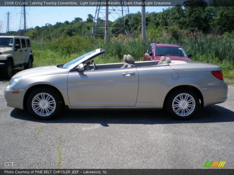 Light Sandstone Metallic / Dark Khaki/Light Graystone 2008 Chrysler Sebring Touring Convertible