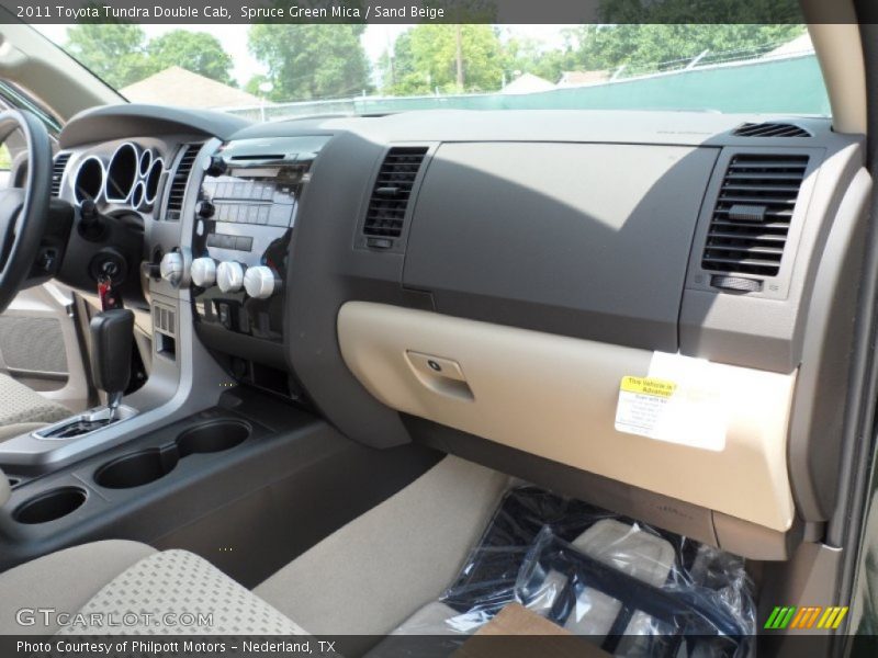 Spruce Green Mica / Sand Beige 2011 Toyota Tundra Double Cab