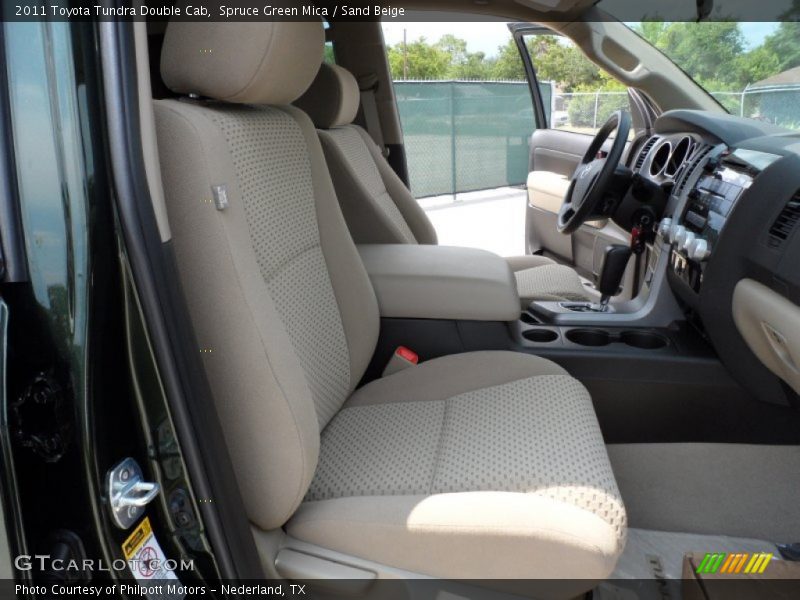 Spruce Green Mica / Sand Beige 2011 Toyota Tundra Double Cab
