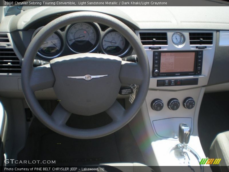 Light Sandstone Metallic / Dark Khaki/Light Graystone 2008 Chrysler Sebring Touring Convertible
