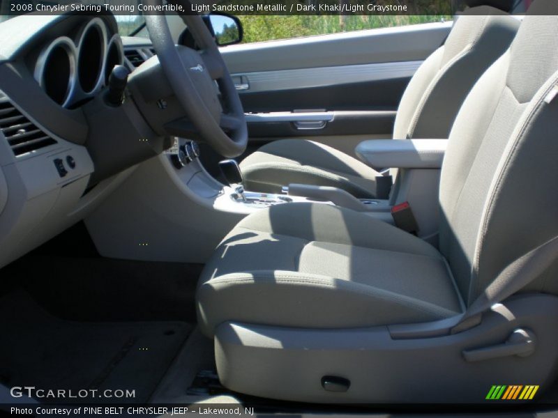 Light Sandstone Metallic / Dark Khaki/Light Graystone 2008 Chrysler Sebring Touring Convertible