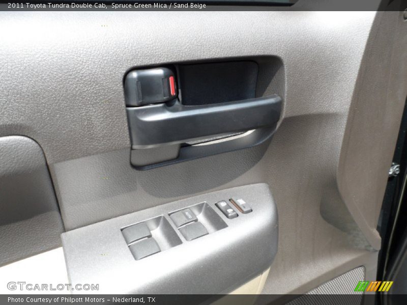 Spruce Green Mica / Sand Beige 2011 Toyota Tundra Double Cab