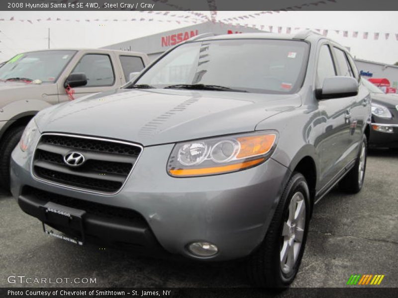 Steel Gray / Gray 2008 Hyundai Santa Fe SE 4WD