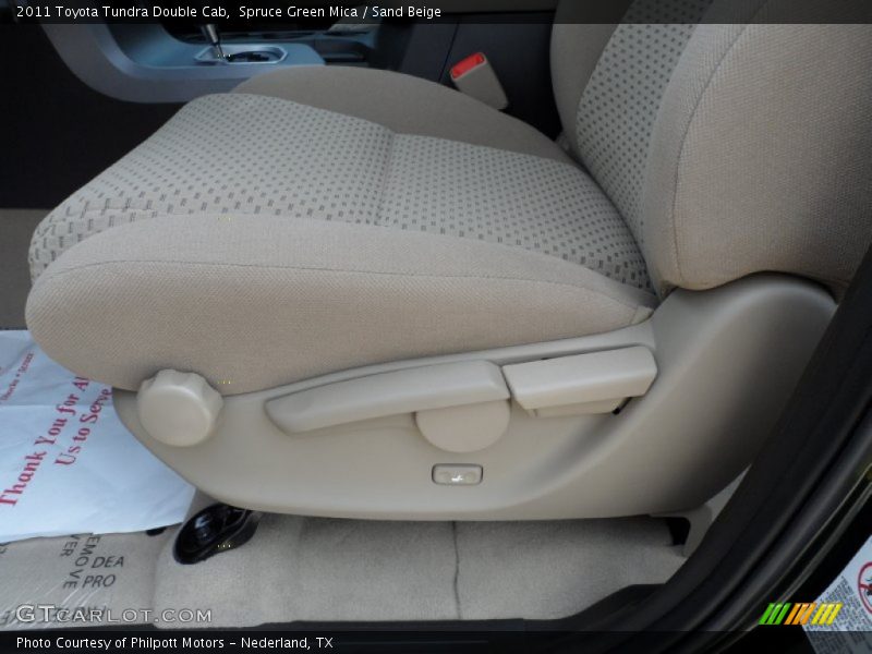 Spruce Green Mica / Sand Beige 2011 Toyota Tundra Double Cab