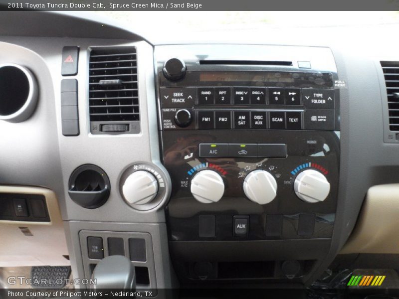 Spruce Green Mica / Sand Beige 2011 Toyota Tundra Double Cab