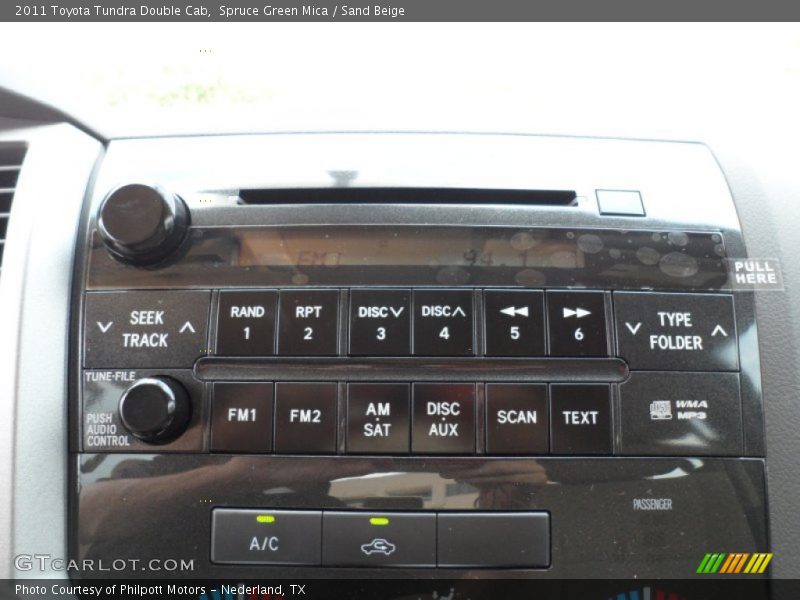 Spruce Green Mica / Sand Beige 2011 Toyota Tundra Double Cab