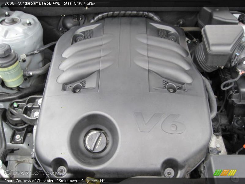 Steel Gray / Gray 2008 Hyundai Santa Fe SE 4WD