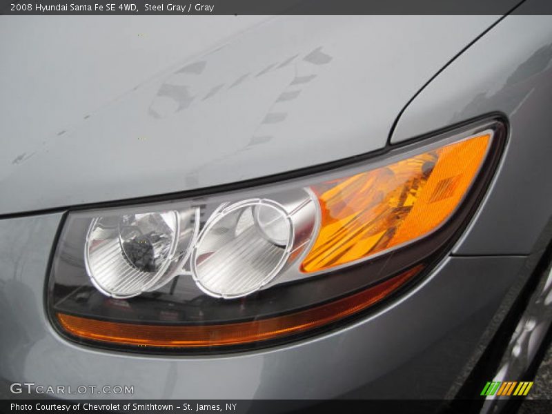 Steel Gray / Gray 2008 Hyundai Santa Fe SE 4WD