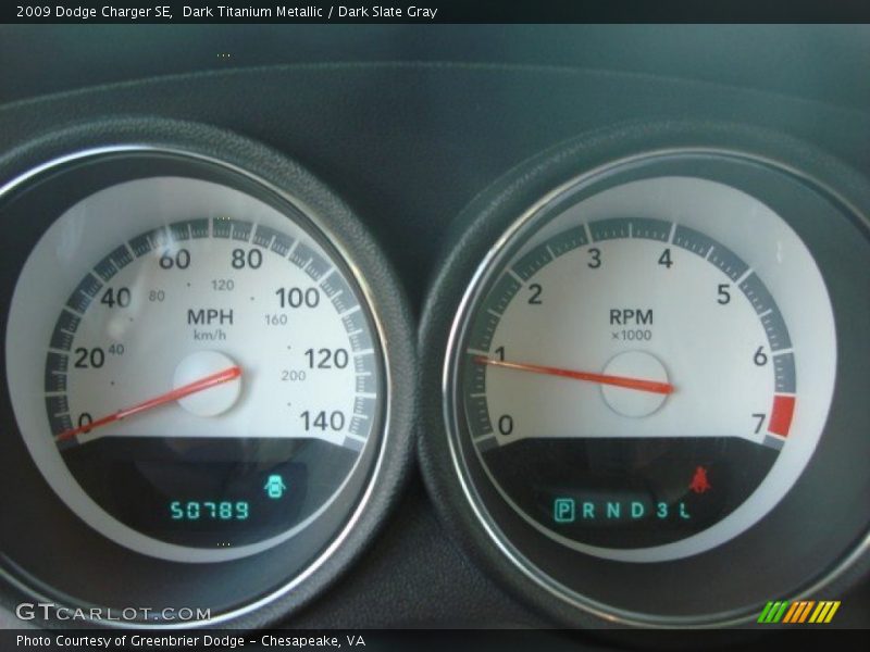 Dark Titanium Metallic / Dark Slate Gray 2009 Dodge Charger SE