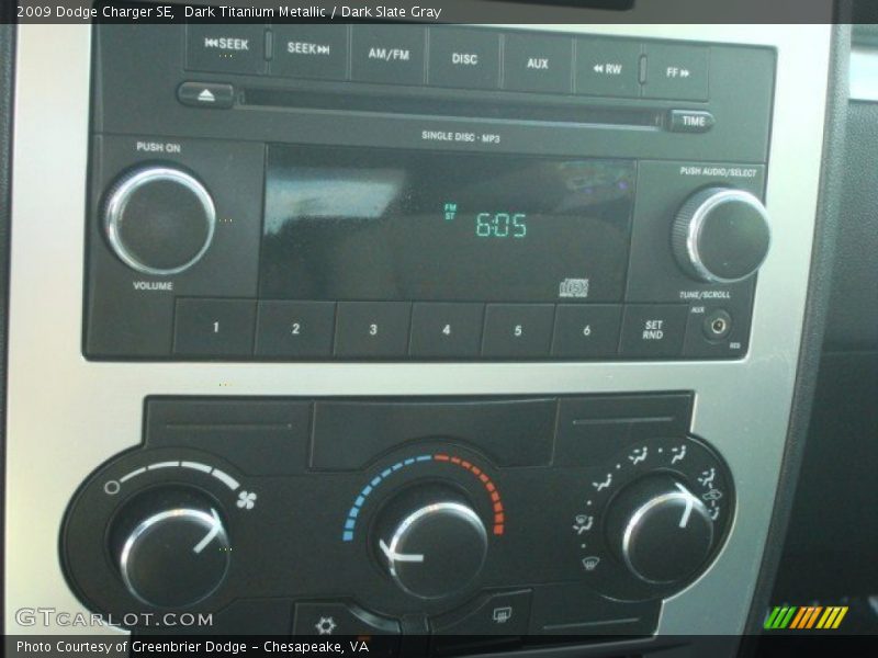 Dark Titanium Metallic / Dark Slate Gray 2009 Dodge Charger SE