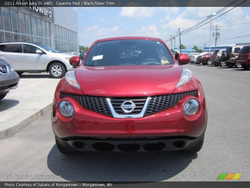 Cayenne Red / Black/Silver Trim 2011 Nissan Juke SV AWD