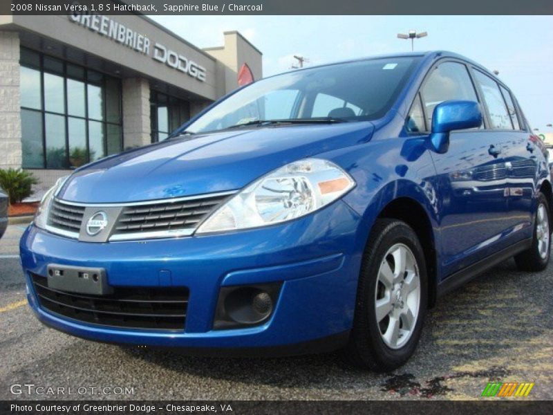 Sapphire Blue / Charcoal 2008 Nissan Versa 1.8 S Hatchback
