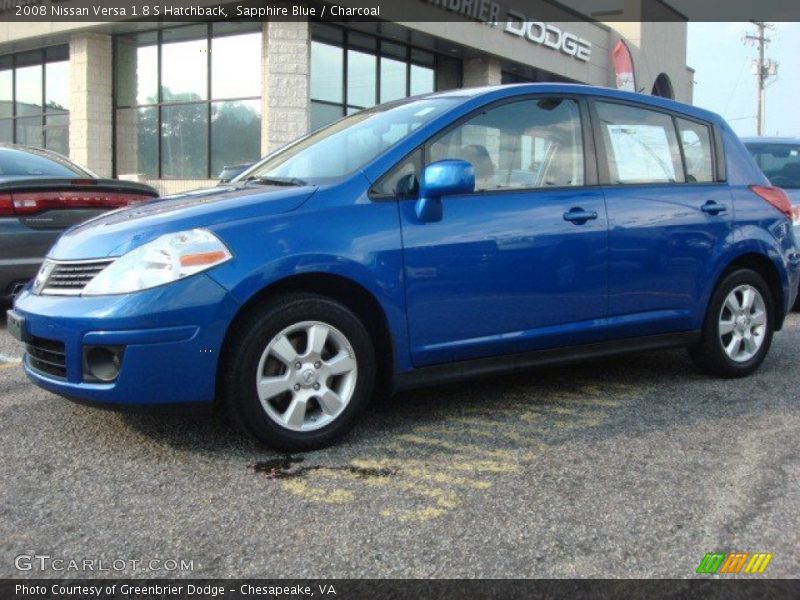 Sapphire Blue / Charcoal 2008 Nissan Versa 1.8 S Hatchback