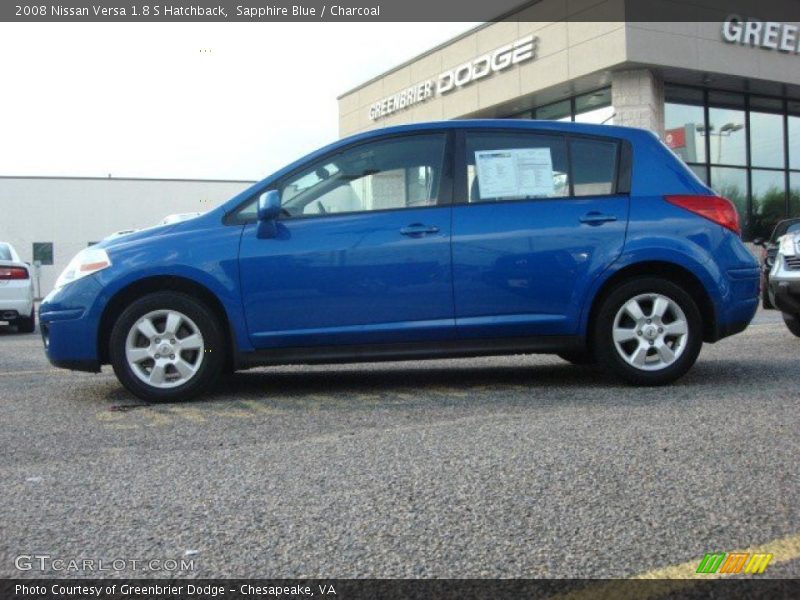 Sapphire Blue / Charcoal 2008 Nissan Versa 1.8 S Hatchback