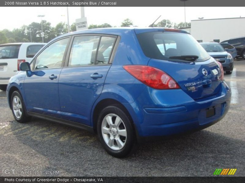 Sapphire Blue / Charcoal 2008 Nissan Versa 1.8 S Hatchback