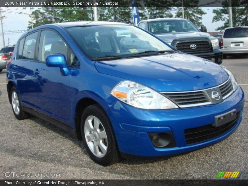 Sapphire Blue / Charcoal 2008 Nissan Versa 1.8 S Hatchback
