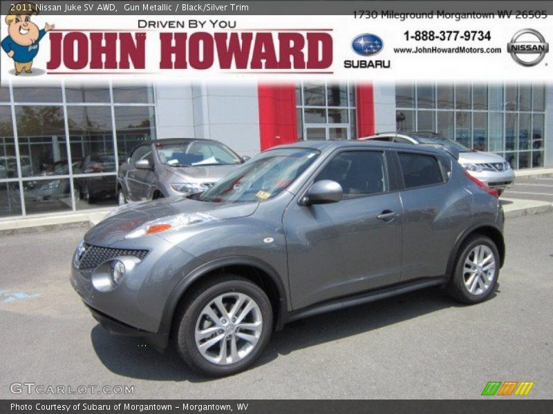 Gun Metallic / Black/Silver Trim 2011 Nissan Juke SV AWD