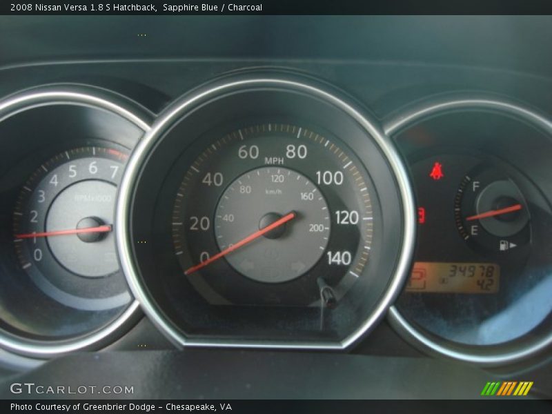 Sapphire Blue / Charcoal 2008 Nissan Versa 1.8 S Hatchback