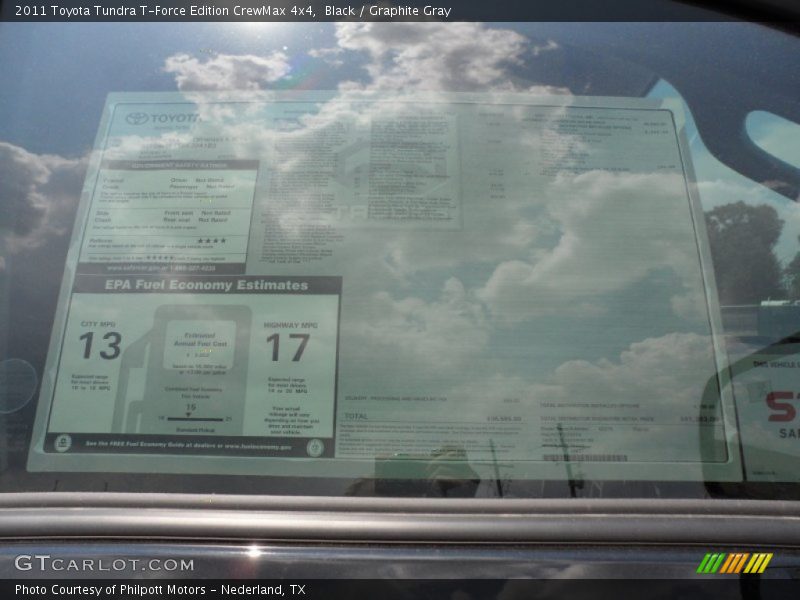 Black / Graphite Gray 2011 Toyota Tundra T-Force Edition CrewMax 4x4