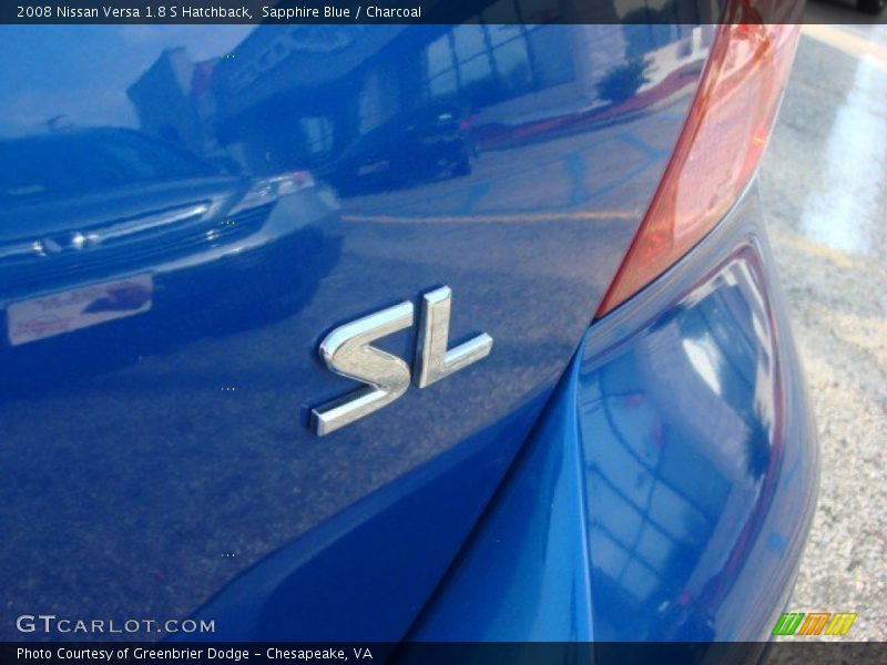 Sapphire Blue / Charcoal 2008 Nissan Versa 1.8 S Hatchback
