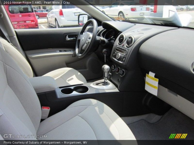 Pearl White / Gray 2011 Nissan Rogue S AWD