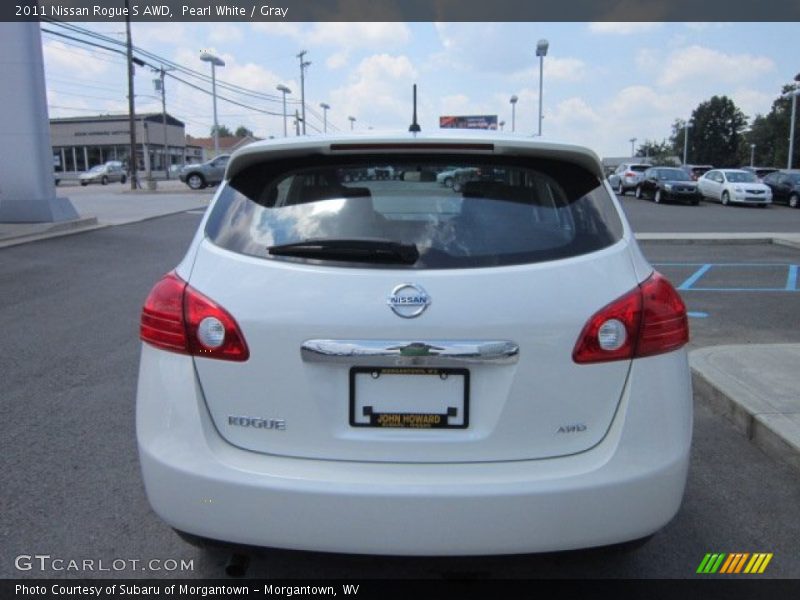 Pearl White / Gray 2011 Nissan Rogue S AWD
