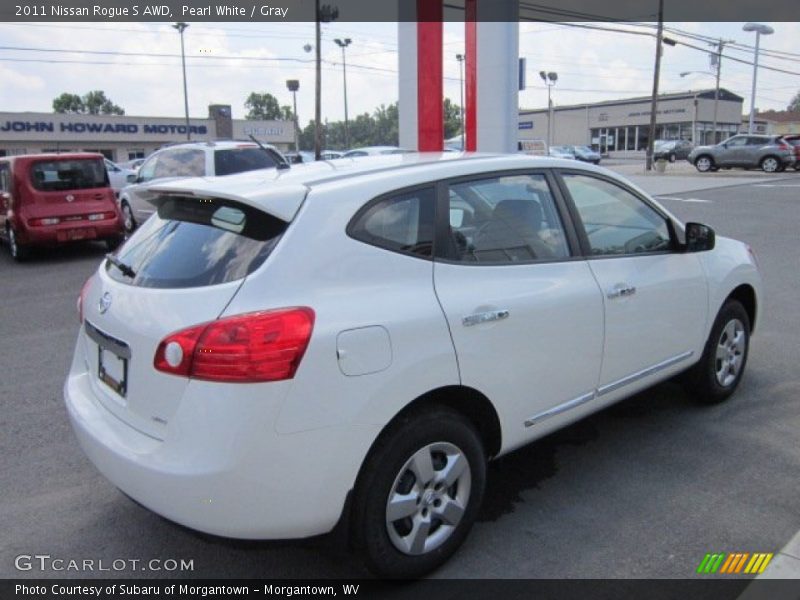 Pearl White / Gray 2011 Nissan Rogue S AWD