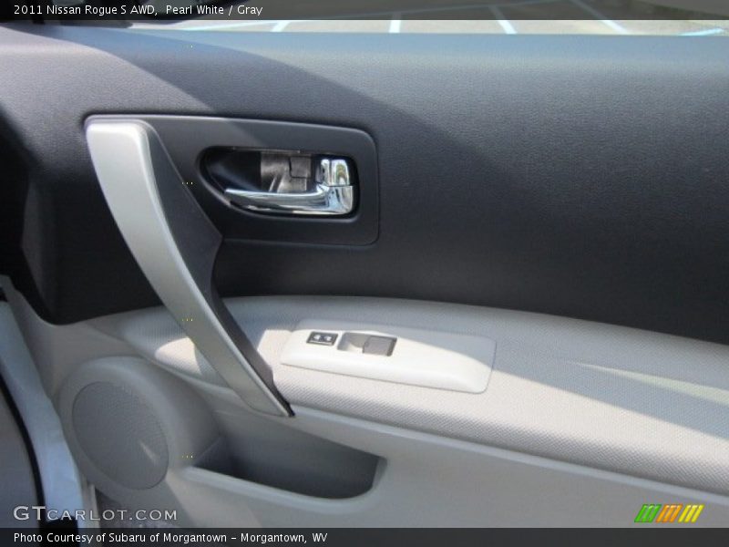 Pearl White / Gray 2011 Nissan Rogue S AWD