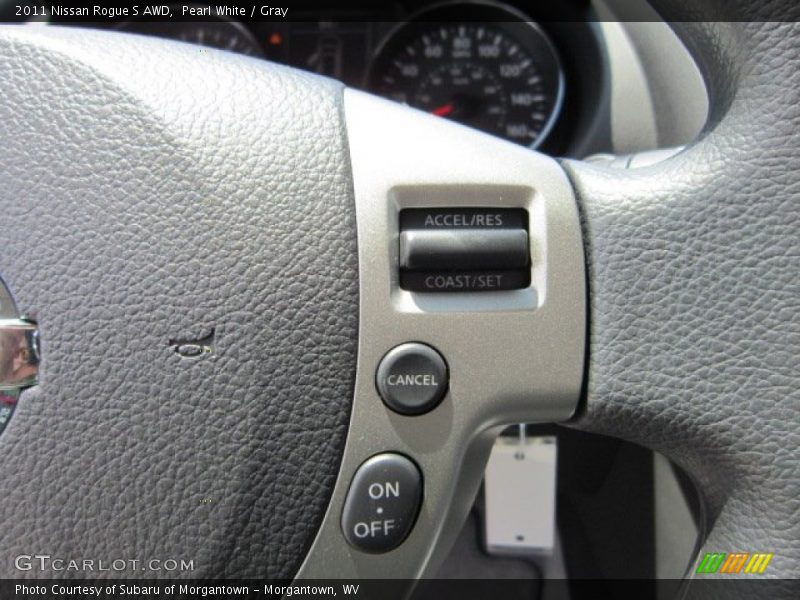 Pearl White / Gray 2011 Nissan Rogue S AWD