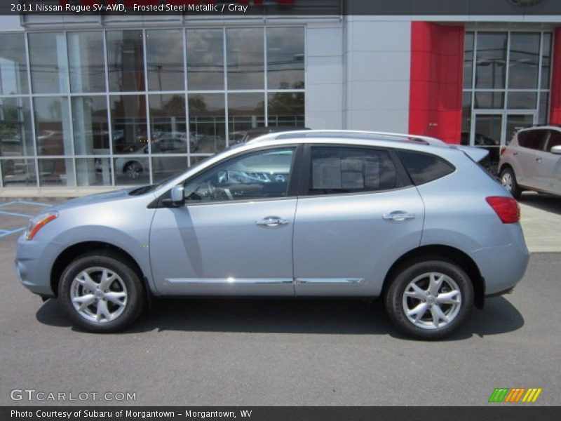 Frosted Steel Metallic / Gray 2011 Nissan Rogue SV AWD