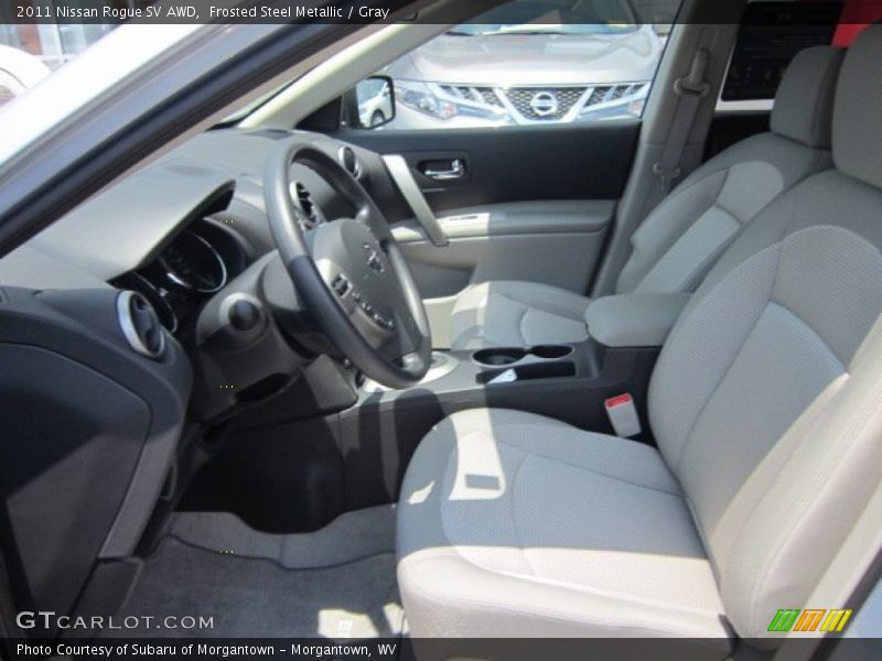 Frosted Steel Metallic / Gray 2011 Nissan Rogue SV AWD