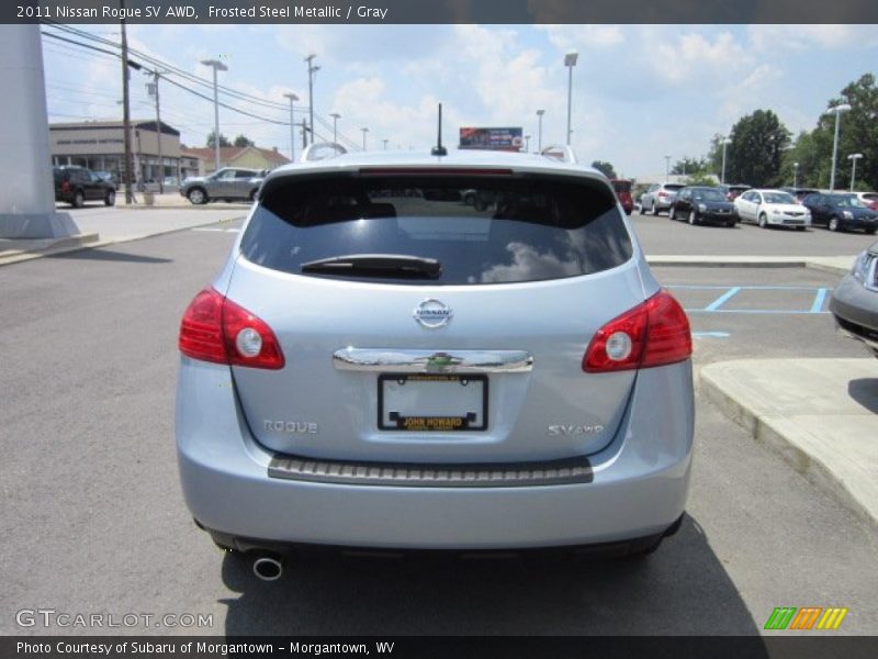 Frosted Steel Metallic / Gray 2011 Nissan Rogue SV AWD