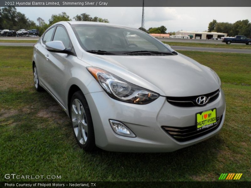 Shimmering Silver / Gray 2012 Hyundai Elantra Limited