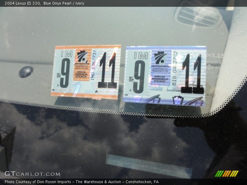 Blue Onyx Pearl / Ivory 2004 Lexus ES 330
