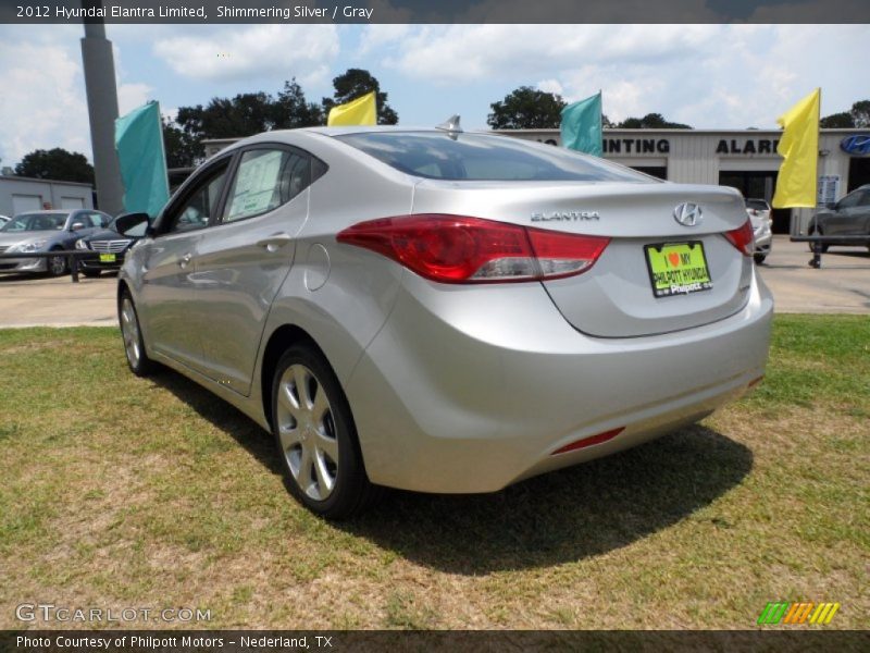 Shimmering Silver / Gray 2012 Hyundai Elantra Limited