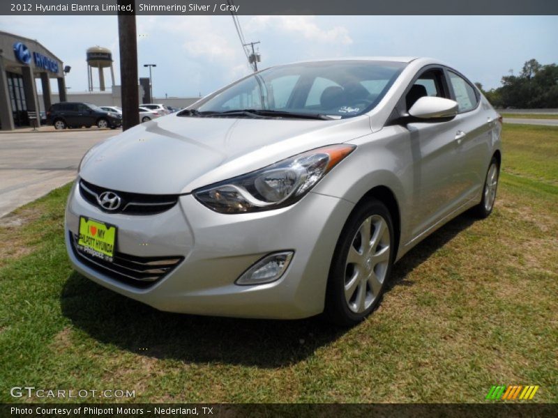 Shimmering Silver / Gray 2012 Hyundai Elantra Limited
