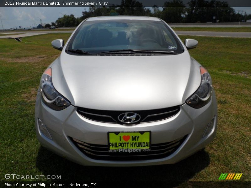 Shimmering Silver / Gray 2012 Hyundai Elantra Limited